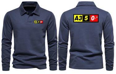 AIRBUS A350 LONG SLEEVE POLO